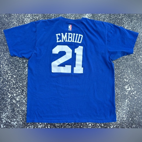 Philadelphia 76ers NBA Joel Embiid #21 Adidas The Go-To Tee Size XL - Picture 3 of 4